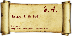 Halpert Ariel névjegykártya